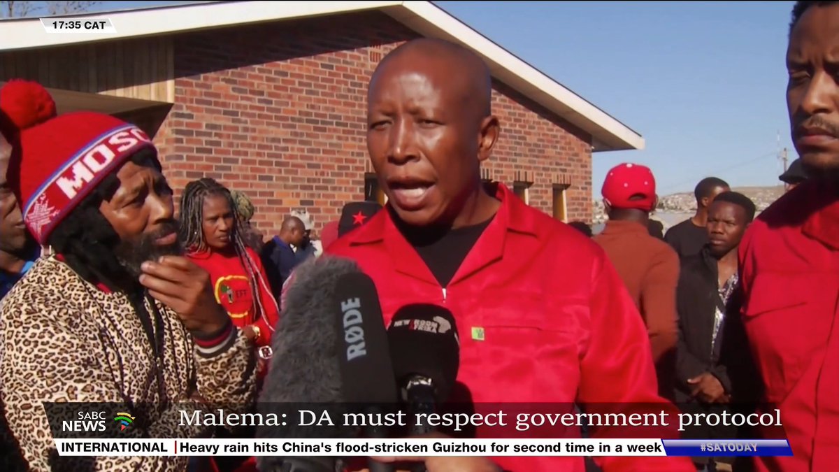 [WATCH] EFF leader Julius Malema says the Democratic Alliance must respect the president and government protocol. Malema was responding to the DA's recent ultimatum to President Ramaphosa after he fired Andrew Whitfield as deputy minister of trade and industry.