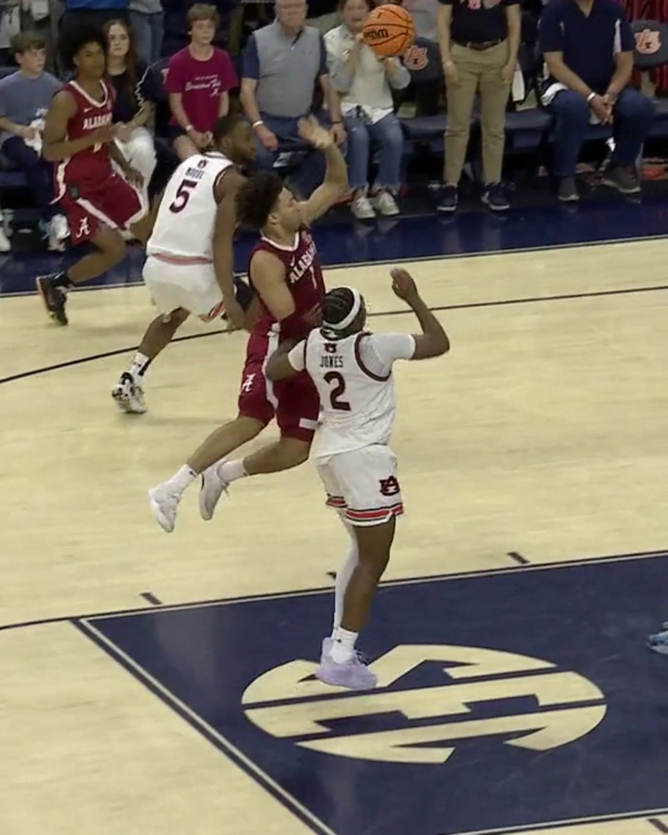 One of Mark Sears' many magical moments: Beating No. 1 Auburn on the road at the buzzer in OT 😮💨 Alabama Men’s Basketball | #SECNTakeover