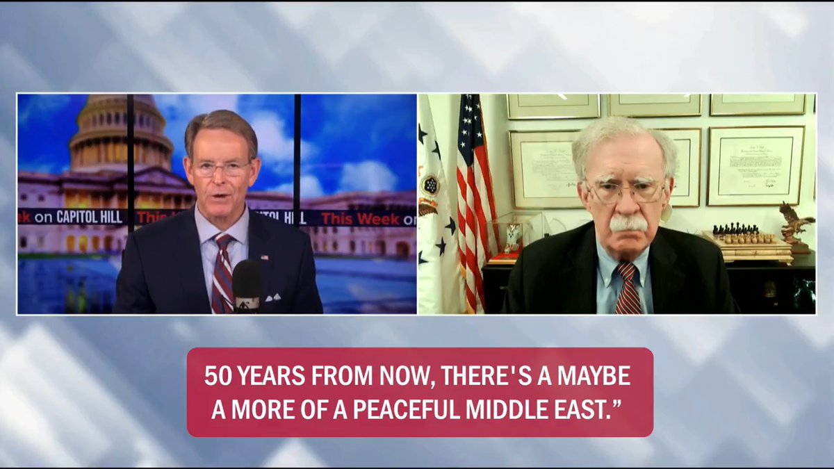“Regime change is a bad word in many circles. In this case, it does not come anywhere close to meaning [US] boots on the ground. I think we can provide support to the opposition and hope that it will be primarily an internal Iranian affair.” John Bolton
