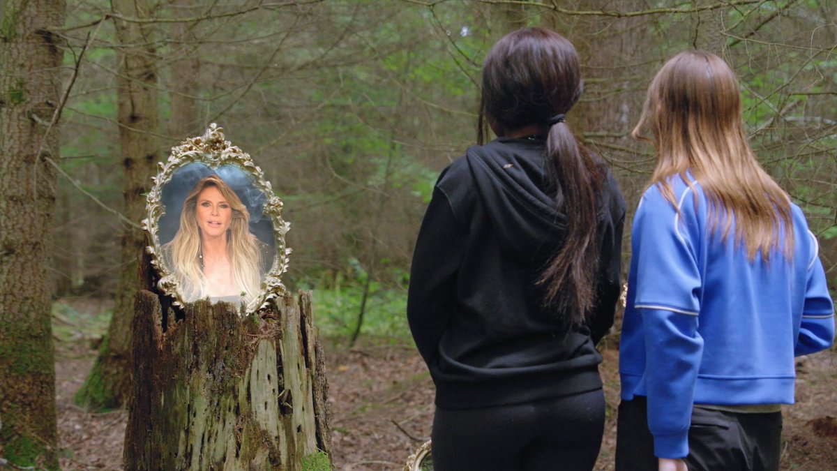 Mirror, Mirror on the tree... is that Heidi Klum we see? 🪞✨ #NBCDestinationX Monday 10/9c | NBC and Peacock