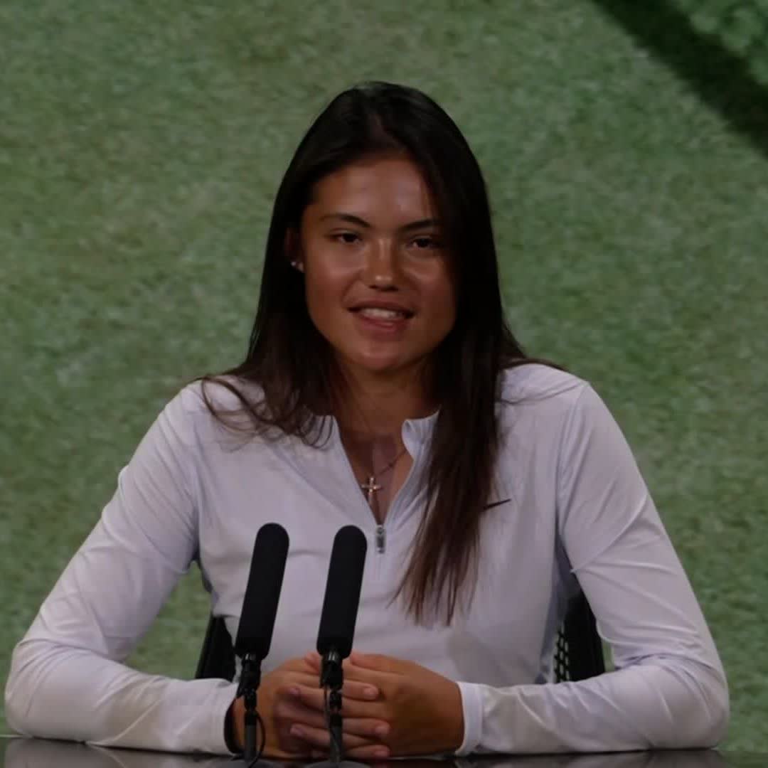 "I don't expect much from myself this year" Emma Raducanu is not setting high expectations at Wimbledon ahead of her first-round match against fellow Brit Mimi Xu 🎾