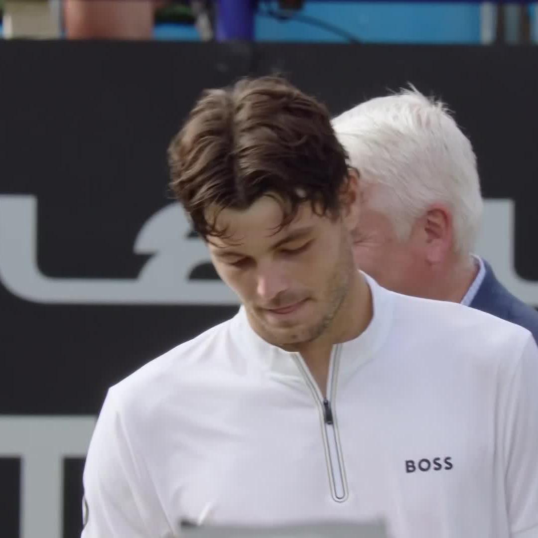 A familiar feeling 😉🏆 Taylor Fritz #LexusEastbourneOpen