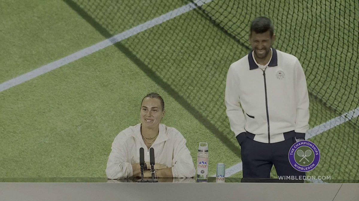 🗣️ "You're lacking intensity on the court" When Novak Djokovic gatecrashed Aryna Sabalenka's press conference ahead of Wimbledon 🤣