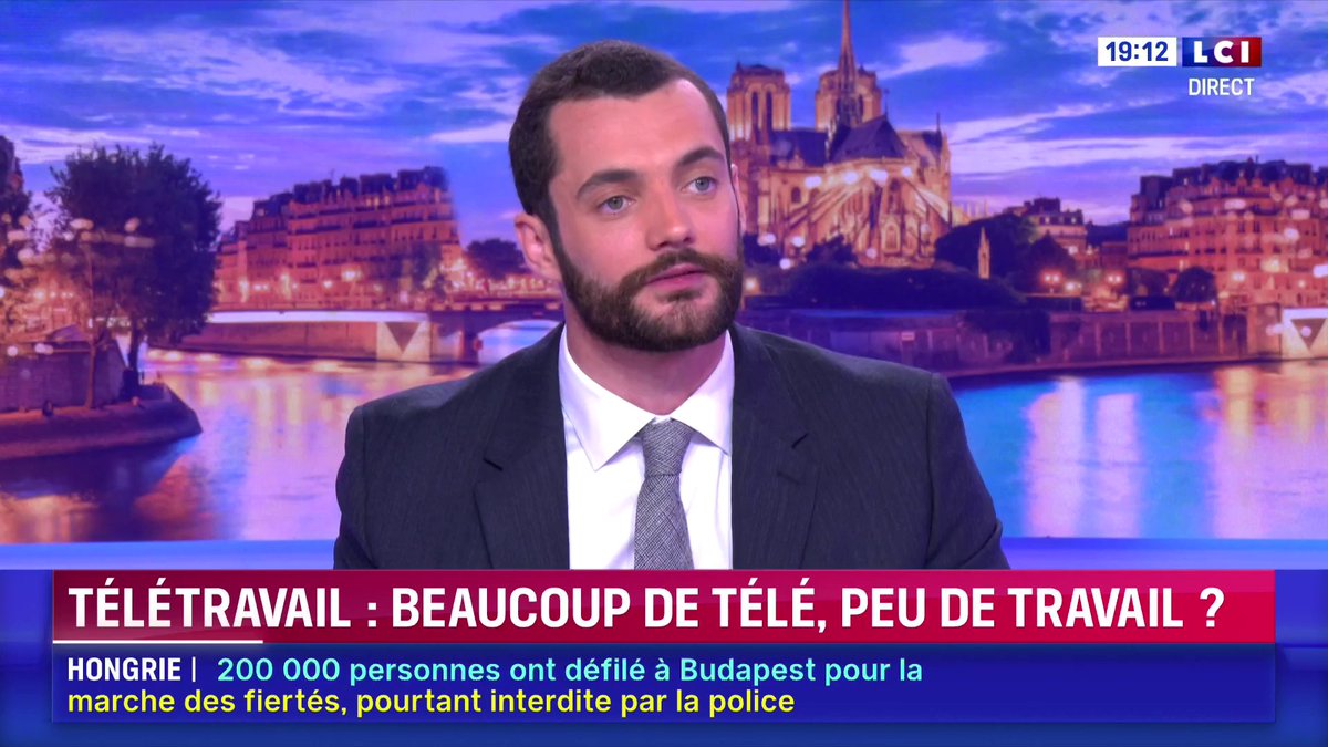 Grève à la Société générale : "Le télétravail est une absurdité", lance Louis Sarkozy (Louis Sarkozy). "C'est d'une injustice totale : il n'y a pas de télétravail pour le serveur, pour le garagiste, le policier ou le soldat." ▶️ avec david doukhan