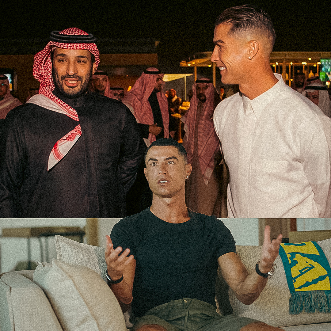 🎙️ قائد #النصر السعودي كريستيانو رونالدو : " علينا أن نذكر صاحب السمو الملكي "ولي عهدنا" لأنه يقوم بجهد وعمـل رائع 💚 " أنا برتغالي 🇵🇹 ، ولكنّي أنتمي للمملكة العربية السعودية "🇸🇦