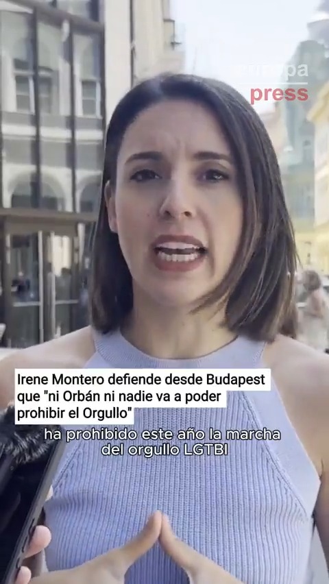 Irene Montero defiende desde Budapest que "ni Orbán ni nadie va a poder prohibir el Orgullo porque nadie puede prohibir que seamos quienes somos"