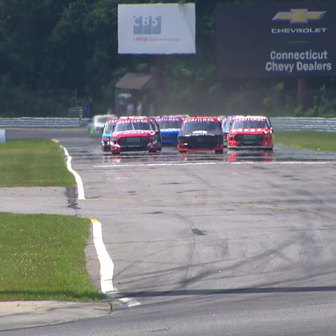 Tires smoking. Dust flying. These Lime Rock Park restarts are something to behold! 👀