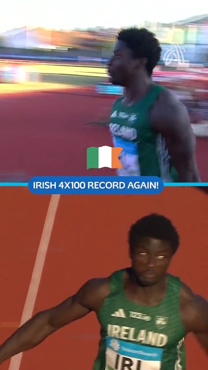 Oops they did it again! 🤭 Ireland breaks the men’s 4x100m national record for the second weekend in succession! 🇮🇪 🍀 #Maribor2025 #ETCH2025