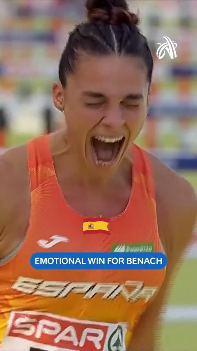 What it means. 🥹🫶 Xenia Benach 🇪🇸 breaks the 13 second-barrier for the first time in the 100m hurdles! #Madrid2025 #ETCH2025