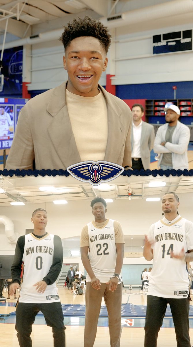 #Pelicans draft picks talk about seeing their jerseys for the first time 😀