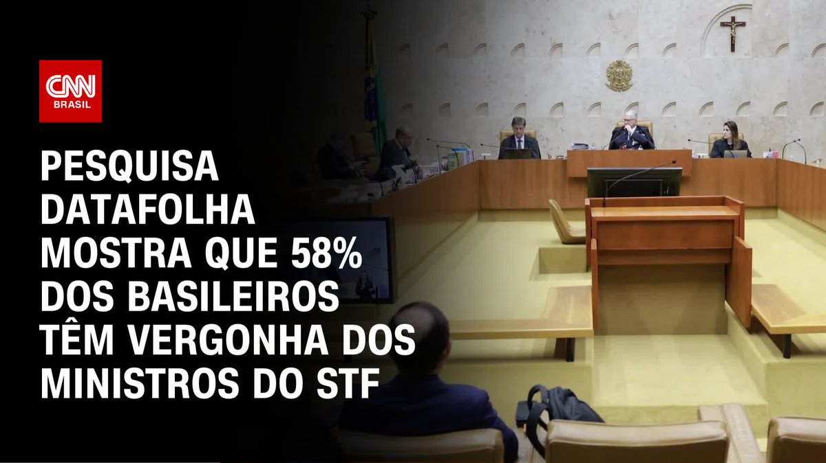 Datafolha: 58% dizem ter vergonha de ministros do STF; assista #AgoraCNN