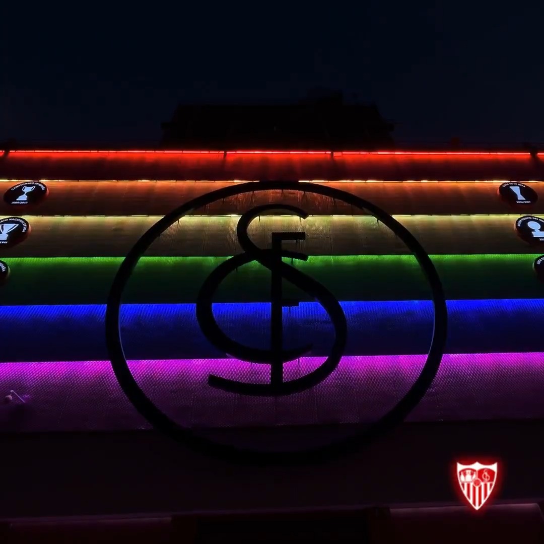 🏟️ Por la diversidad, la igualdad y el respeto. #WeareSevilla #Orgullo2025
