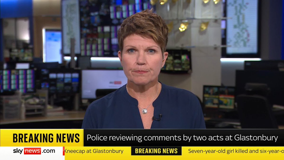 BREAKING: Police are assessing videos of comments made by acts Bob Vylan and Kneecap at Glastonbury. Sky's emma birchley has the full story. 📺 Sky 501, Virgin 602, Freeview 233
