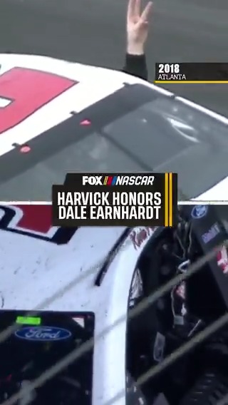A powerful moment in Atlanta. Kevin Harvick honors Dale Earnhardt 17 years after his first Cup Series win at the track.