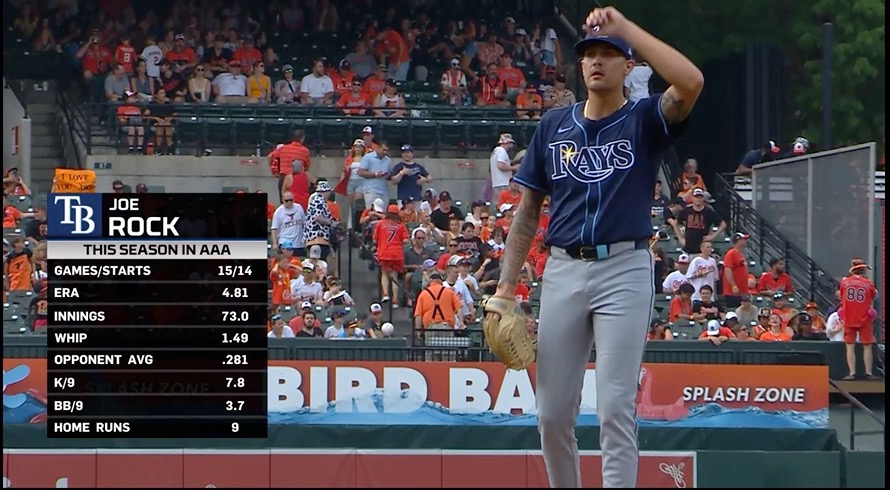 First career MLB pitch = first career MLB out. Joe Rock makes his MLB debut out of the pen this afternoon and throws two innings with four strikeouts! #OUohyeah