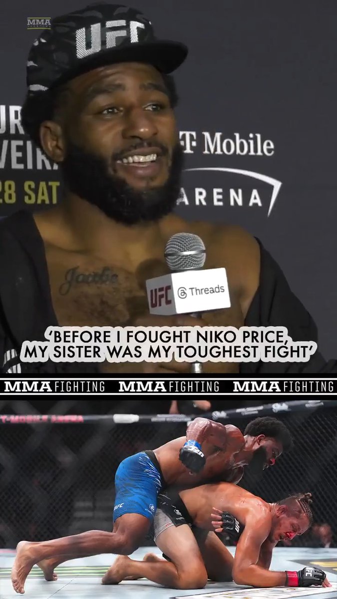 Jacobe Smith left with a newfound respect for Niko Price after their battle at #UFC317: "My little sister is two years younger than me. Before I fought Niko Price, she was my toughest fight. Now Niko Price is my toughest fight."