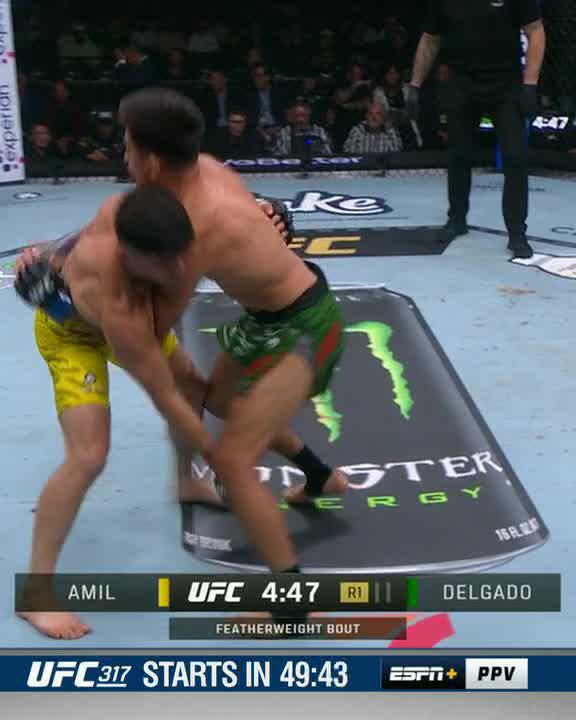 JOSE MIGUEL DELGADO JUST DID THAT 😱 AN UNREAL KO 26 SECONDS INTO THE FIGHT AT #UFC317 🔥