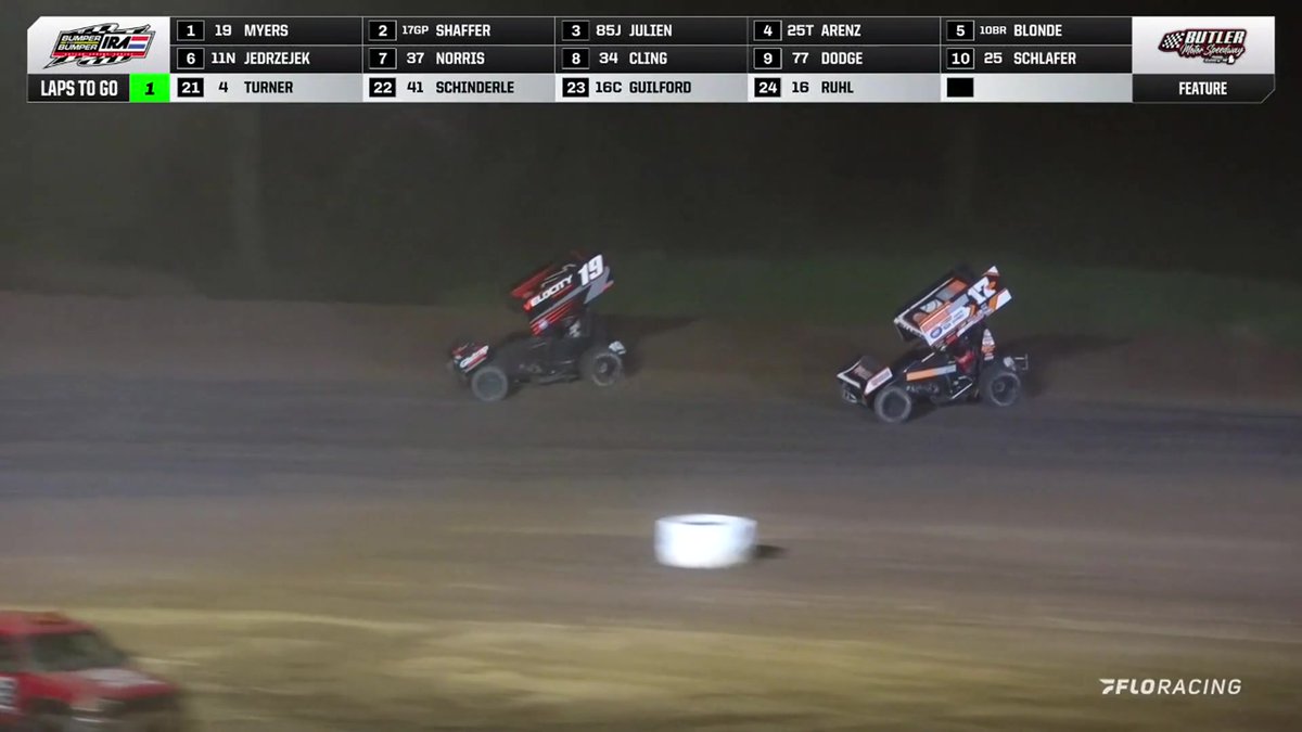 🏁 Joel Myers Jr had Tim Shaffer breathing down his neck in the final laps but gets the win at Butler Motor Speedway with the IRA Sprints! #IRASprints