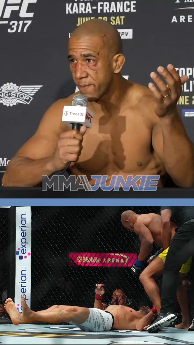 Gregory Rodrigues fires back at critics of his extra punch on Jack Hermansson at #UFC317. "I don't care what the people think. ... If it was on the other side and he did the same, why would I be mad at him?"