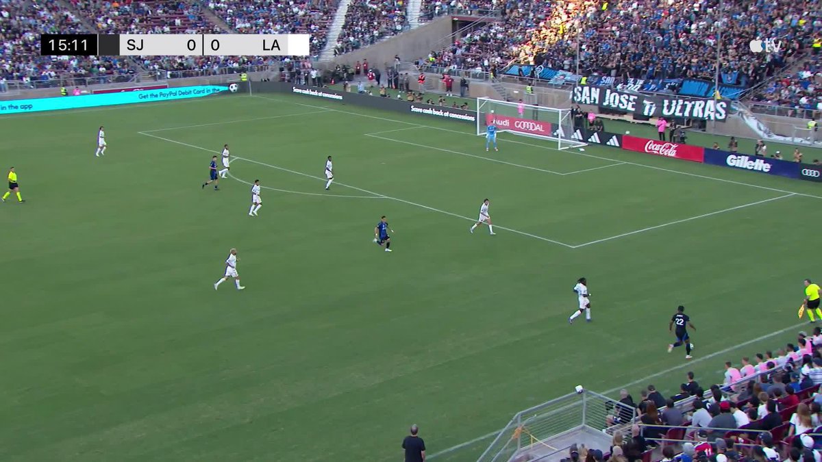 A beaut from Beau ‼️ Beau Leroux with a stellar finish to put San Jose Earthquakes ahead in the Cali Clasico. 📺 #MLSSeasonPass: