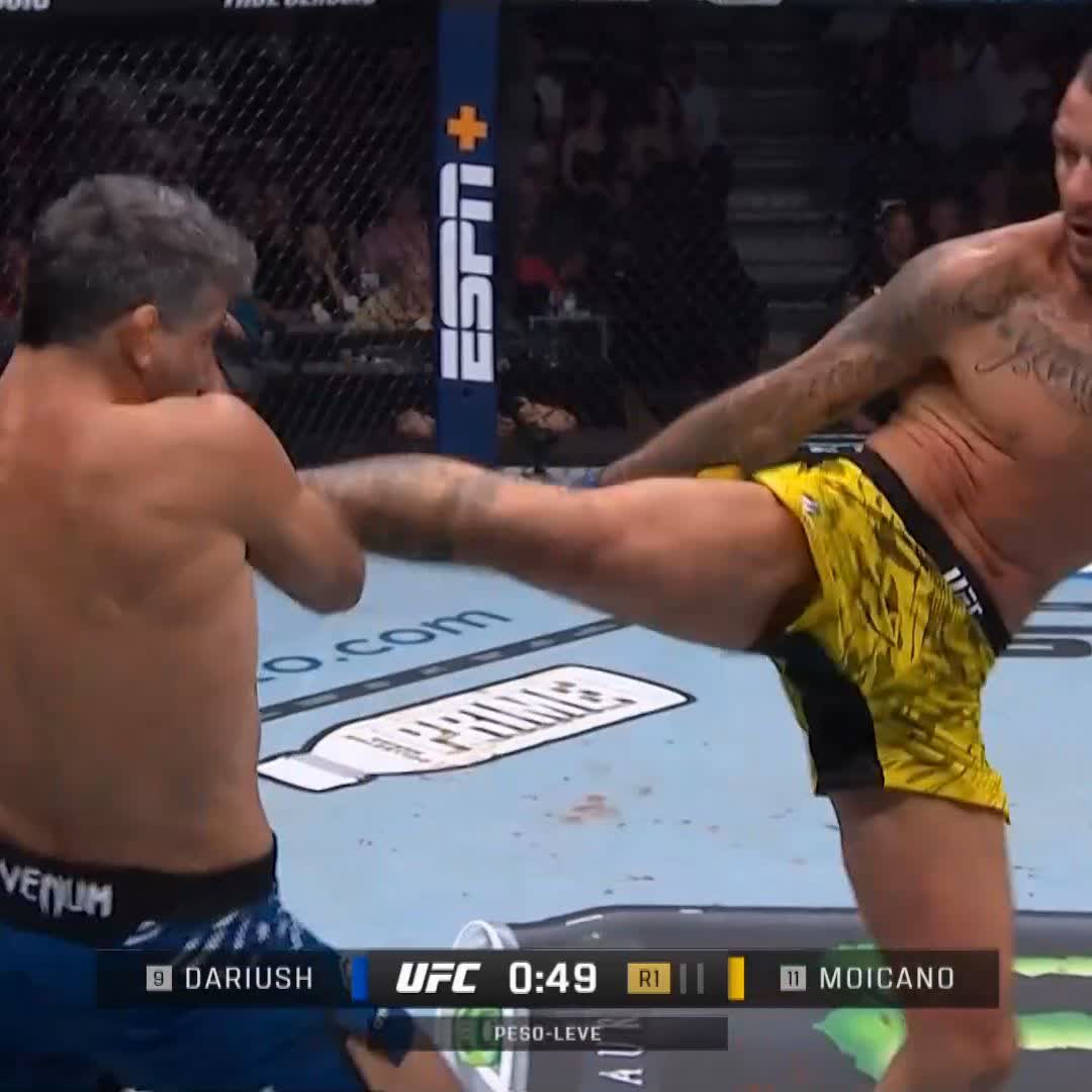 🇺🇸 Beneil Dariush vence 🇧🇷 Renato Moicano por triplo 29-28! Moicano chegou a aplicar esse knockdown no 1° round, mas cansou e foi controlado nos rounds seguintes. #UFCBR