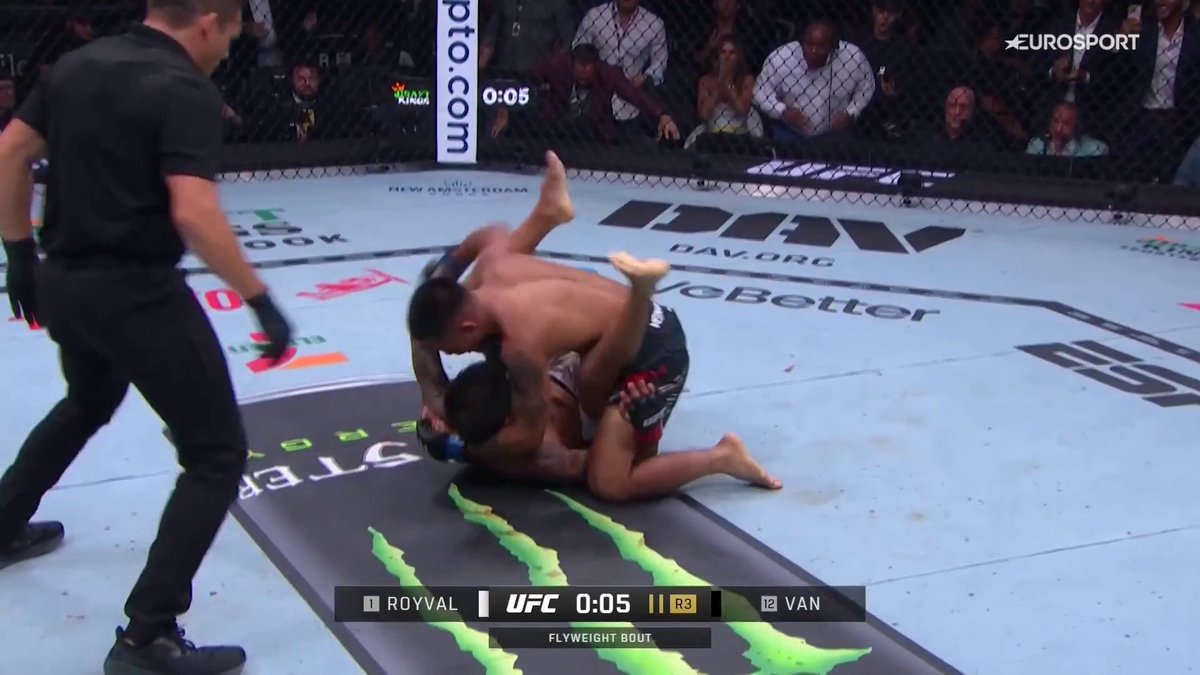 VAYA PELEA 🔥 VAYA GUERRA 💥 Joshua Van roza la finalización, gana por decisión unánime a Brandon Royval y se postula como contendiente al título del peso mosca. #UFC317 #TopuriaenMax