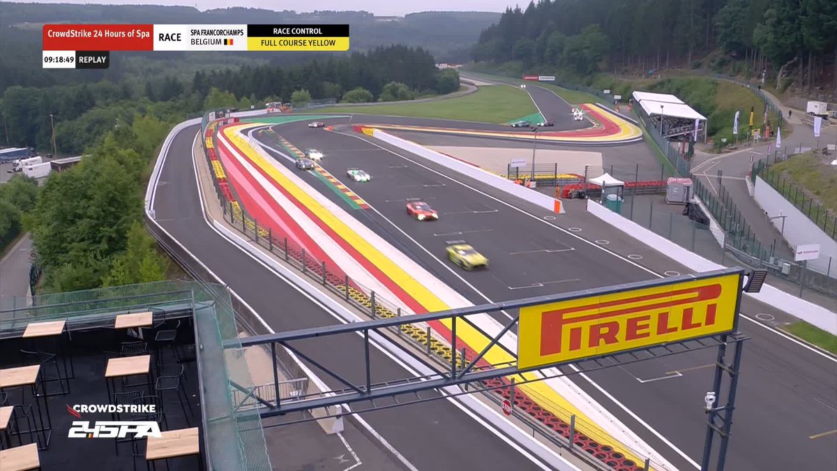 Not what Ford fans wanted to see 😢 The #64 Mustang of Thomas Drouet crawls to a halt after contact while in a strong top-15 position. FCY deployed. 📺 LIVE: #Spa24H | #GTWorldEurope #IGTC