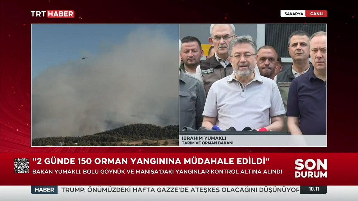 Tarım ve Orman Bakanı Yumaklı: Sadece 2 günde Türkiye genelinde uçaklarımız 350, helikopterlerimiz ise 2 bin 300 sorti yaptı.