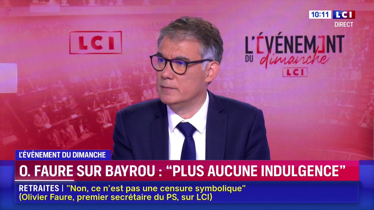 🔴 Olivier Faure (Olivier Faure), invité de Marie Chantrait 🗣️ Motion de censure : "Plus aucune indulgence à l'égard de François Bayrou (...) On nous a trahi."