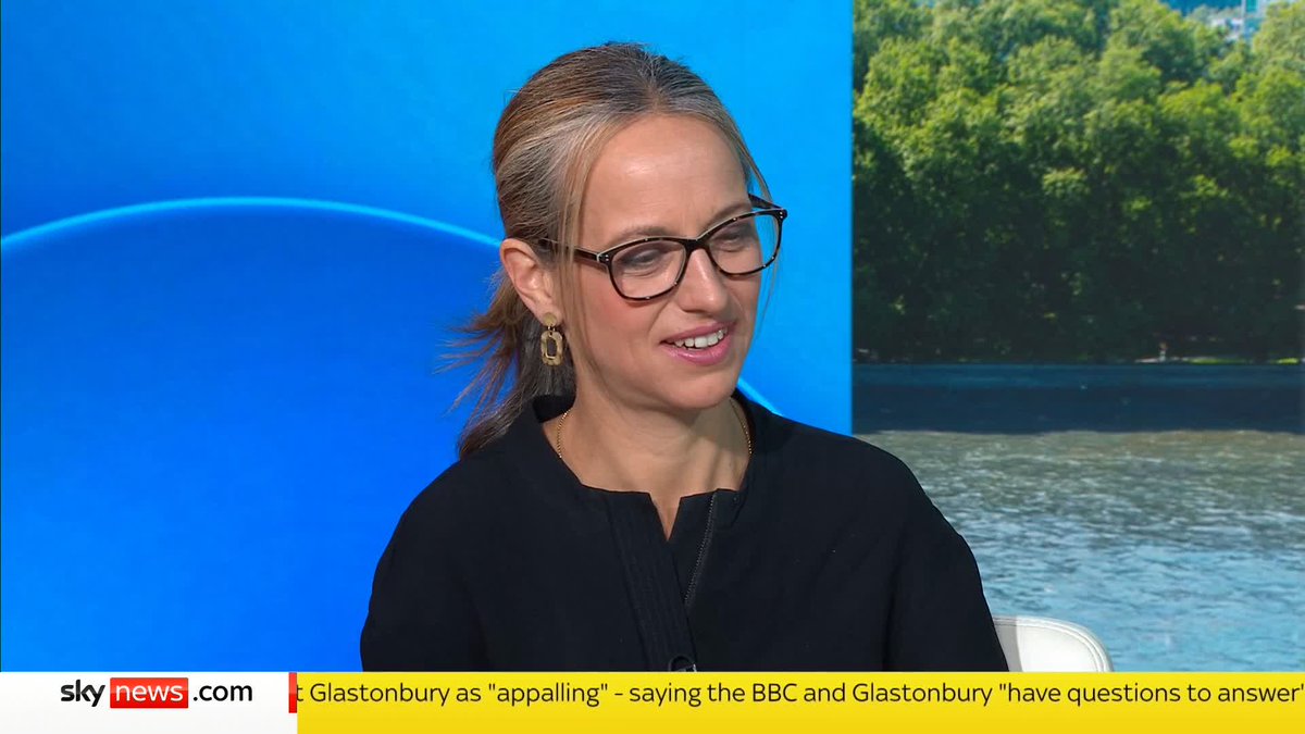 "Hamas uses people as human shields and has still got hostages there. Is it that the crowd in Glastonbury forgot that?" Shadow Work and Pensions Secretary Helen Whately MP says it’s “awful” to see ‘death to the IDF’ chants in the UK. 📺 Sky 501 & YouTube