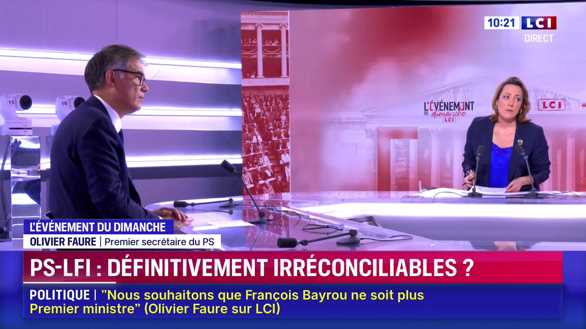 🔴 Olivier Faure (Olivier Faure), invité de Marie Chantrait 🗣️ "Toute ma vie je me battrai contre l'extrême droite. Si la seule façon d'interrompre la progression de l'extrême droite, c'est de reconstituer un accord avec l'ensemble de la gauche, je le ferais."