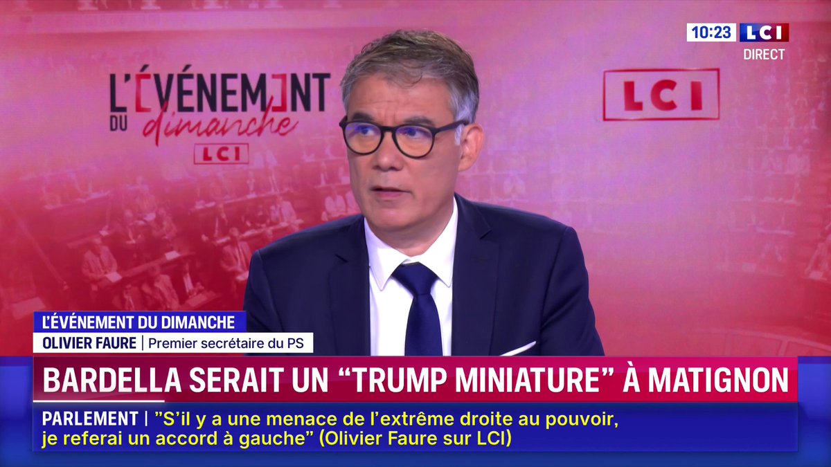 🔴 Olivier Faure (Olivier Faure), invité de Marie Chantrait 🗣️ "La gauche radicale ne peut pas emporter la présidentielle parce que la figure même de Jean-Luc Mélenchon est devenue un problème pour nombre de Français."