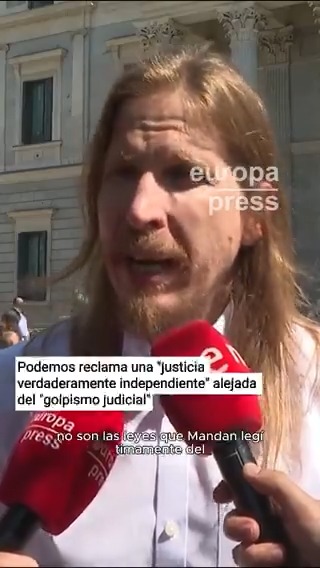 Podemos reclama una "justicia verdaderamente independiente" alejada del "golpismo judicial": "El problema es que en este país hay buena parte del sector judicial que no asume que las leyes emanan del Parlamento y que las leyes no las hacen ellos"