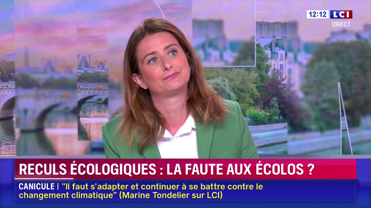 🔴 Marine Tondelier (Marine Tondelier), invitée de Marie Chantrait 🗣️ "Les écologistes sont les boucs émissaires en ce moment. Dès qu'il y a un problème, on pointe du doigt les écologistes (...) Ce qui nous punit aujourd'hui c'est le gouvernement."