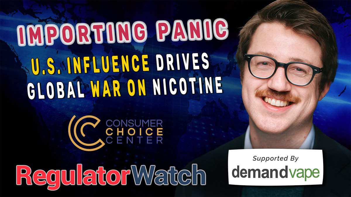 What do tariffs and vape bans have in common? They’re both U.S. exports Europe could do without. New from RegWatch: American fearmongering over safer nicotine is fueling a global crackdown on vaping Bill Wirtz 🧬🌱 Consumer Choice Center Charles A. Gardner, PhD Allison INNCOorg Global Forum on Nicotine