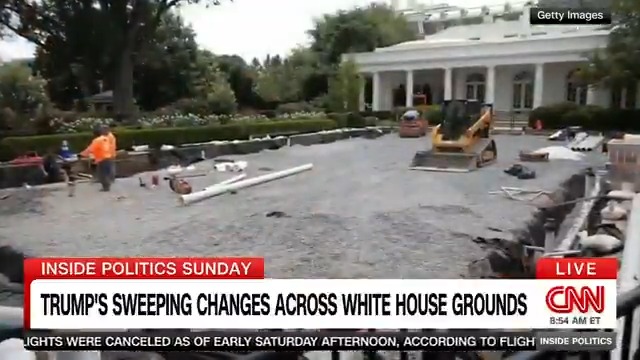 President Trump is making a series of changes inside and outside the White House, including an update to the historic Rose Garden, new portraits in the East Wing and new flag poles on both lawns. Manu Raju #InsidePolitics