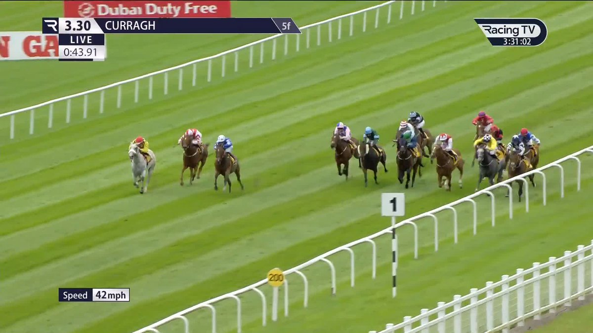 Absolute speedball! 𝐊𝐞𝐤𝐞 cuts loose in the Dubai Duty Free Rockingham The Curragh Racecourse 🔥