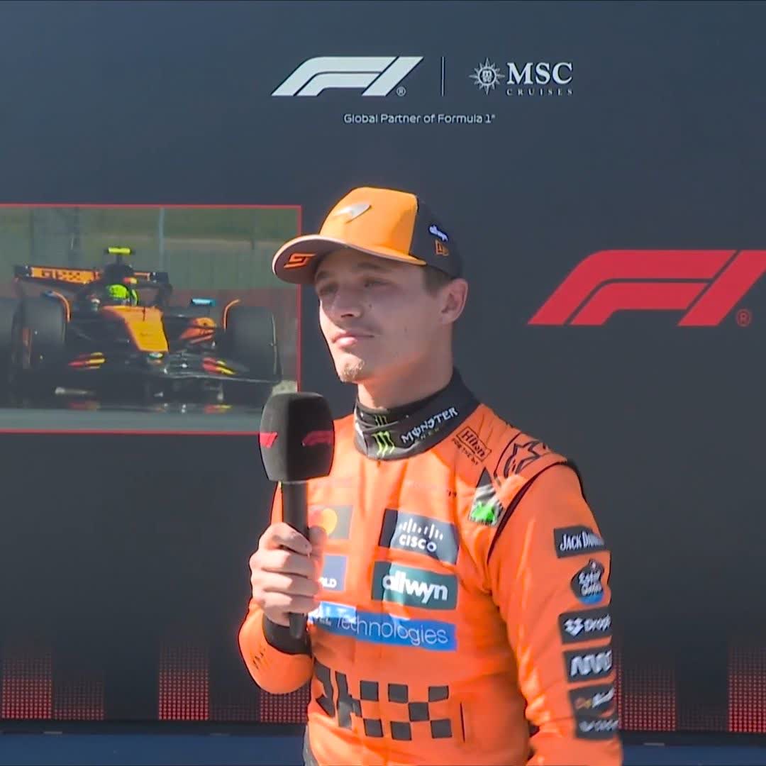 "We had a great battle, it was a lot of fun" 😁 Lando on his thrilling battle with Oscar to secure the win in Austria 🇦🇹