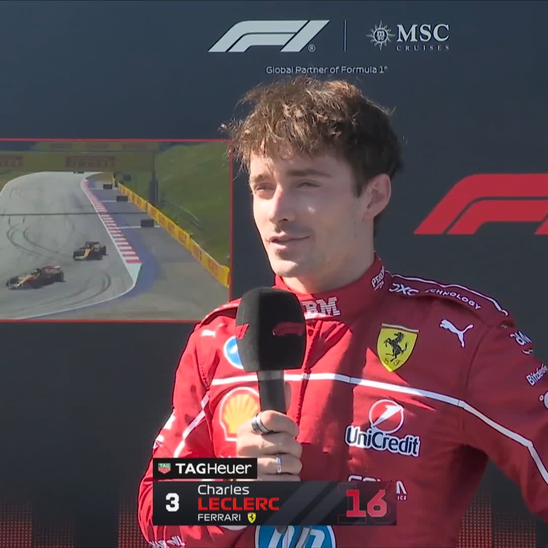 "We did our maximum" 💪 Charles Leclerc on taking P3 at the Red Bull Ring 🔴