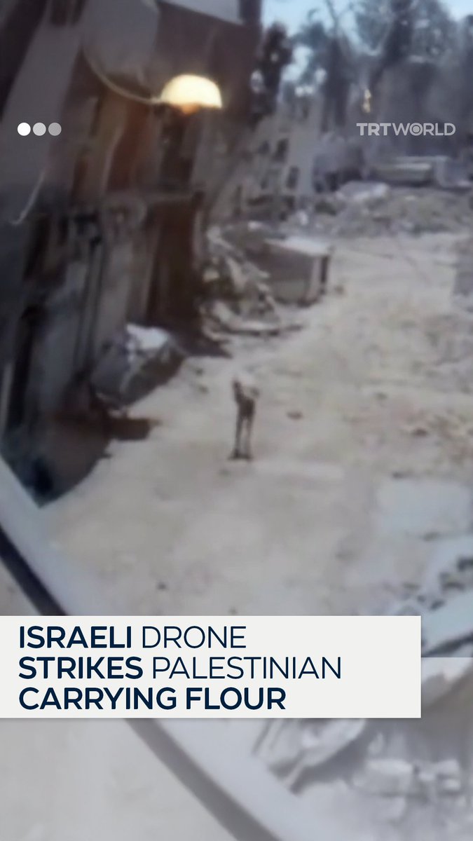 An Israeli drone strike targeted a Palestinian in Gaza’s Shujaiya neighbourhood as they were carrying a bag of flour. Israeli forces have intensified bombardment in Shujaiya, located east of Gaza City, in recent days