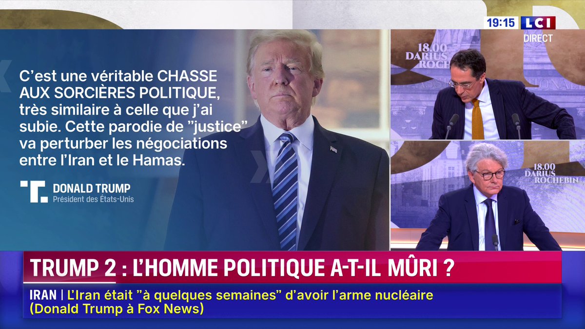 Israël : "Benyamin Netanyahou est aujourd'hui l'homme fort", dit Thierry Breton. "Il a acquis un capital politique qu'il n'avait plus depuis très longtemps. Va-t-il l'utiliser pour convoquer des élections anticipées ou va-t-il au contraire continuer ?" ▶️ avec Darius Rochebin