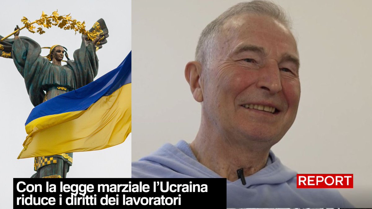 In Ucraina la legge marziale vieta scioperi e proteste. Intanto si riducono i diritti dei lavoratori e il leader del principale sindacato, Gregory Osovyi, è ai domiciliari. Segui #Report ora in diretta su #Rai3👇
