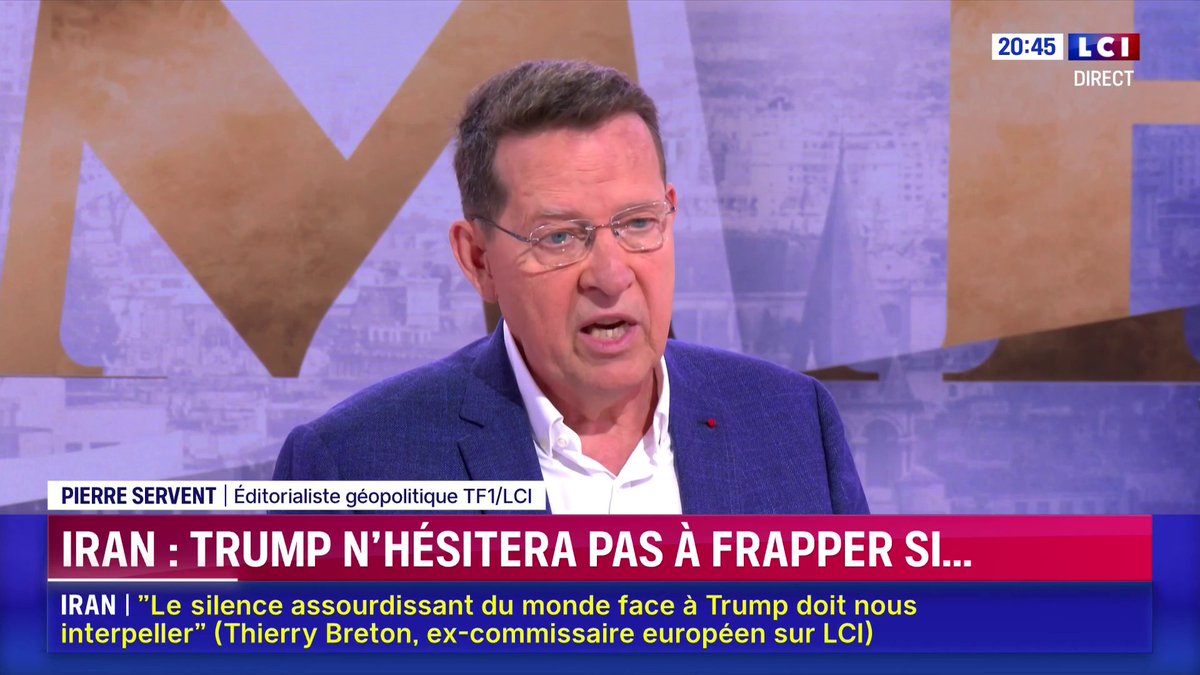 Donald Trump : Israël et l'Iran "doivent faire attention à un personnage irascible, qui ne veut pas la guerre mais qui veut défendre son bilan, et qui a besoin de défendre son ego", détaille Pierre Servent, éditorialiste géopolitique TF1-LCI. ▶️ avec ✦ Margot Haddad ✦