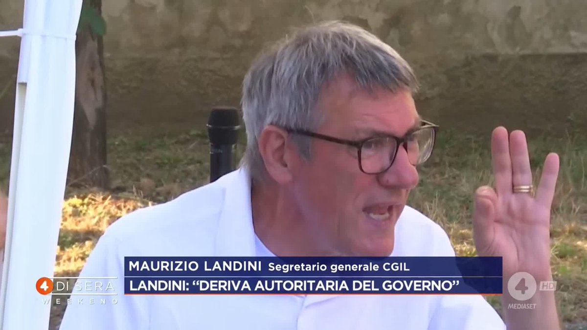 Maurizio Landini: "Deriva autoritaria del Governo" #4disera Weekend