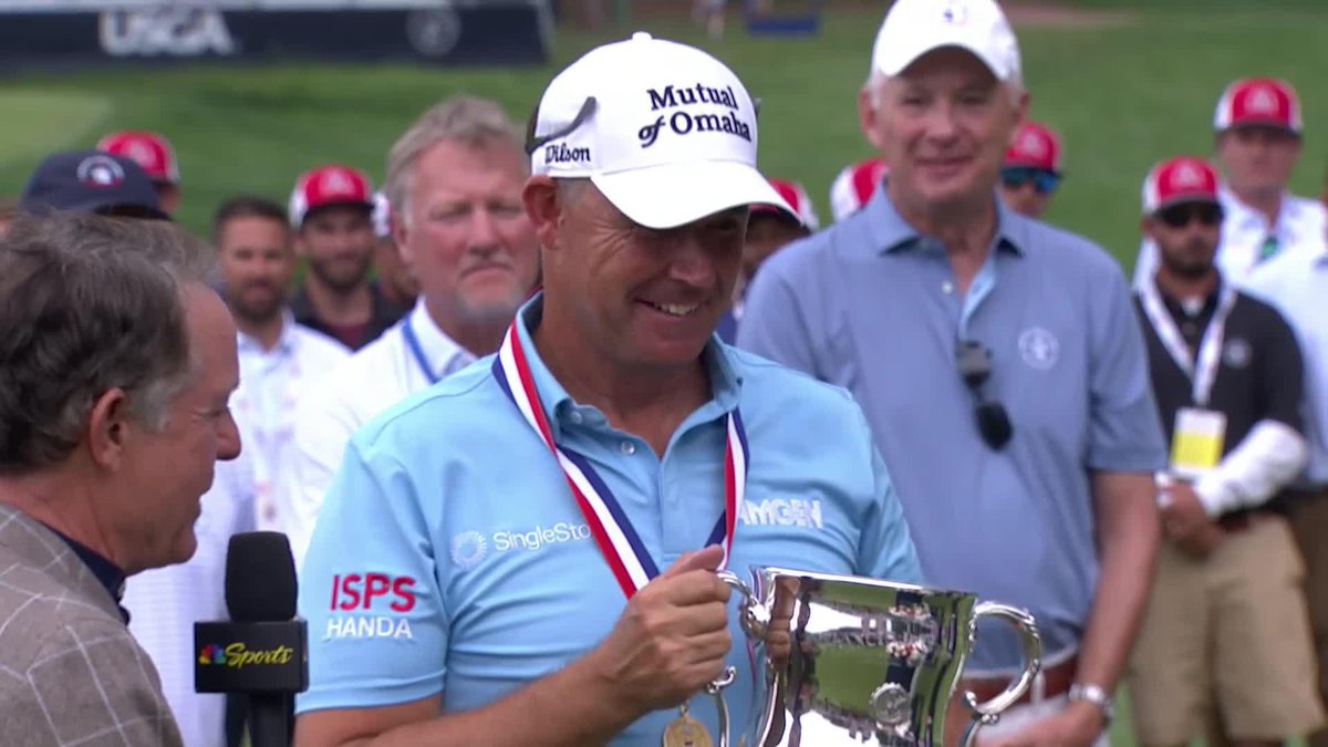 "For 63 holes, we talked a lot, and for the last 9 holes things were a little quieter! But it was always in good spirit." Padraig Harrington on playing all four rounds with U.S. Senior Open runner up Stewart Cink.