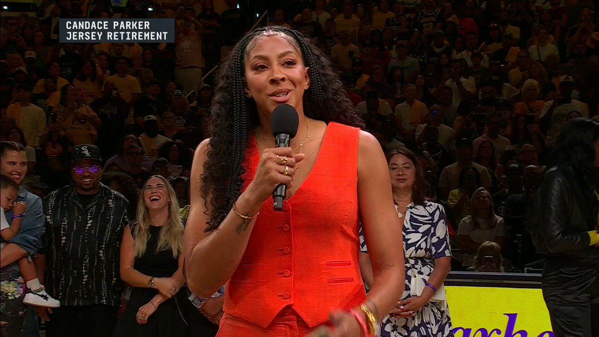 Candace Parker's LA Sparks jersey retirement speech 💜💛