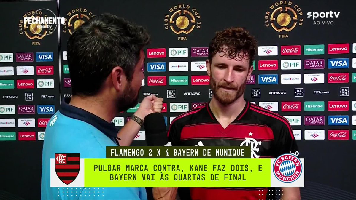 "Obrigado, Nação" Léo Pereira agradece o apoio da torcida do Flamengo na Copa do Mundo de Clubes da Fifa.