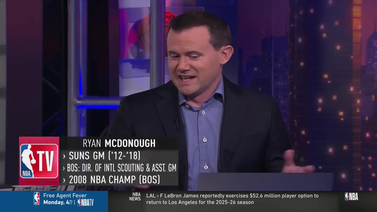 "This is LeBron's way of continuing to put pressure on the [Lakers], give himself leverage." 👀 Ryan McDonough &amp; Steve Smith discuss LeBron opting into the 25-26 season with the Lakers.