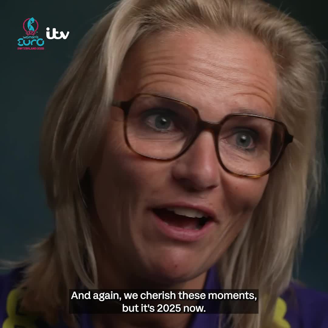 "It changed society and the view of women's football here" 👏 Sarina Wiegman on the impact of wining Euro2022 Lionesses | #WEURO2025
