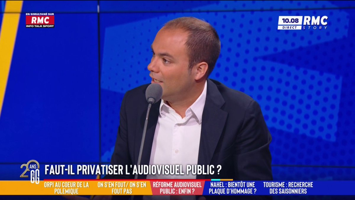 📺 Faut-il privatiser l'audiovisuel public ? 🗣️ Charles Consigny : "S'ils veulent faire du gauchisme et du wokisme, qu'ils le fassent mais qu'ils se démerdent pour le financer. Je n'ai pas envie que mes 80 % de prélèvements obligatoires financent ça." #GGRMC